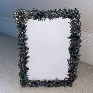 Elegant Floral Olivia Riegel Picture Frame Decorated with Diamonds
